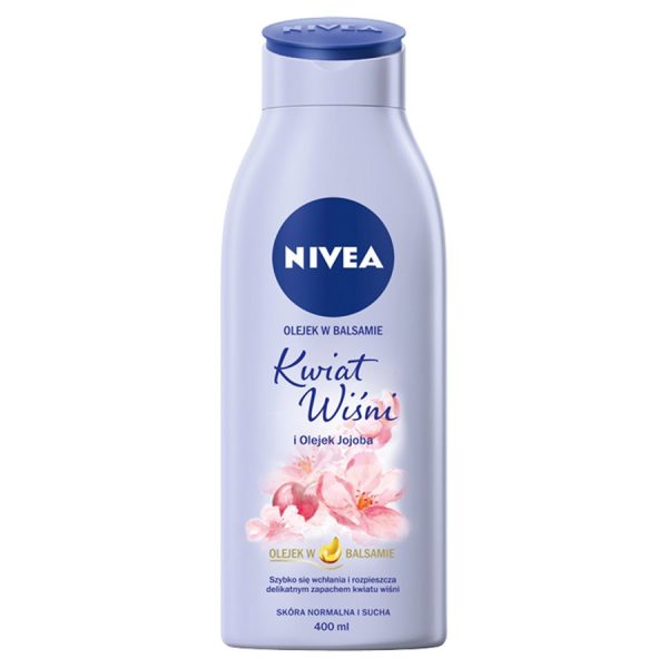 لوسیون بدن نیوا Nivea با عصاره شکوفه گیلاس و روغن جوجوبا حجم 400 میلی